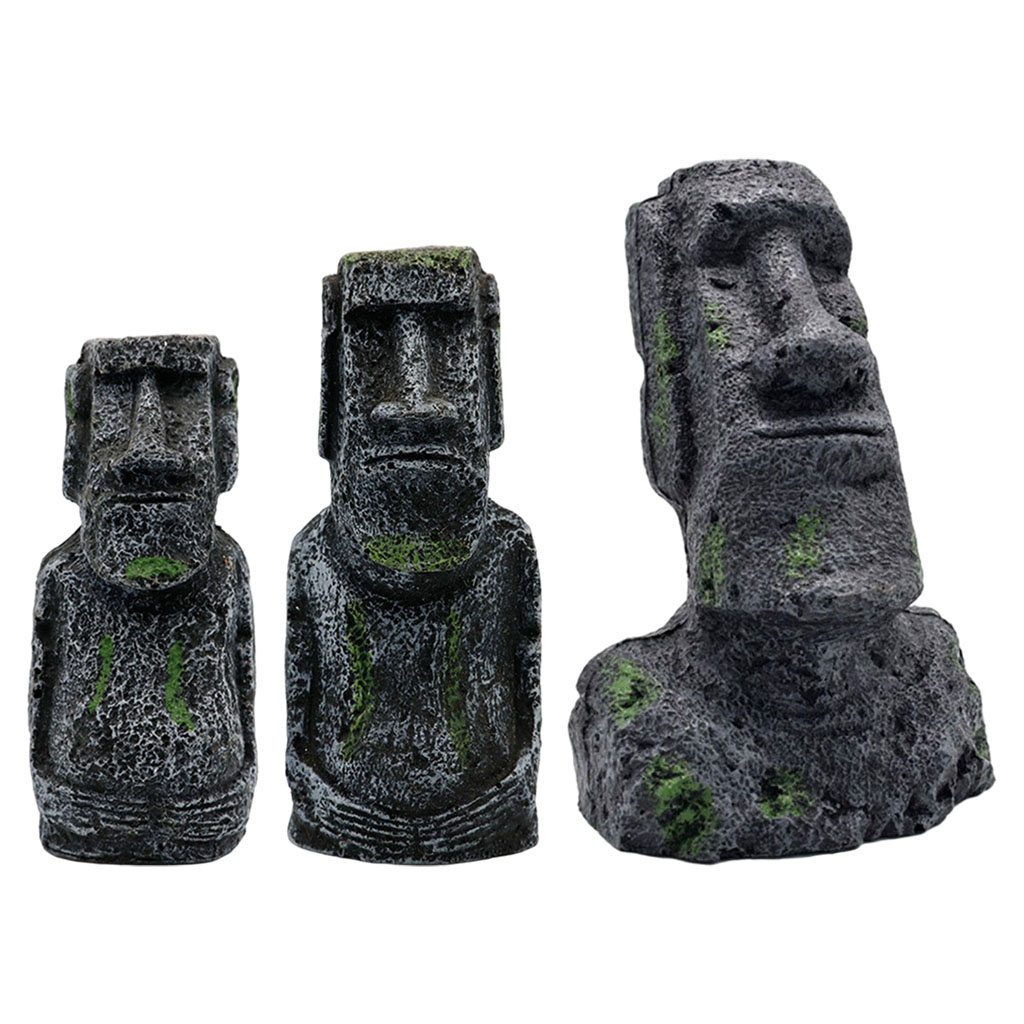 Aquarium Fish Pot - Statue Moai per acquario Isola di