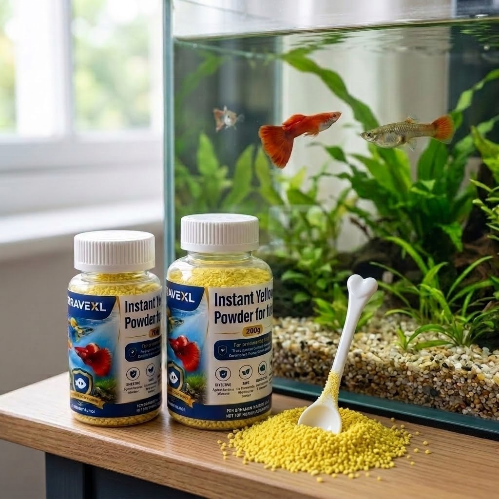 Aquarium Fish Vitamin - Polvere Gialla Istantanea Tutto-in-Uno per Problemi