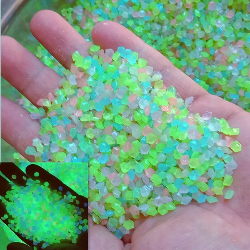 Aquarium Decoration Rock - 1000 pz 3-5mm Sabbia Luminosa Glow
