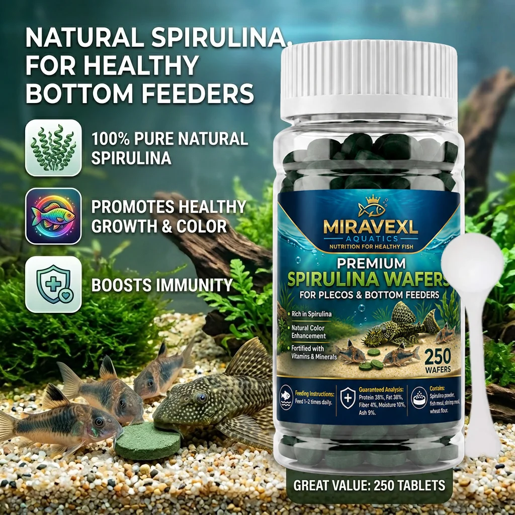 Aquarium Fish Vitamin - Compresse di Spirulina ad Alta Purezza: