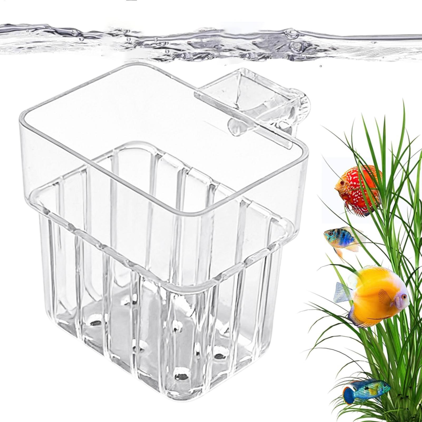 Aquarium Fish Pot - Supporto Trasparente per Piante Acquatiche da